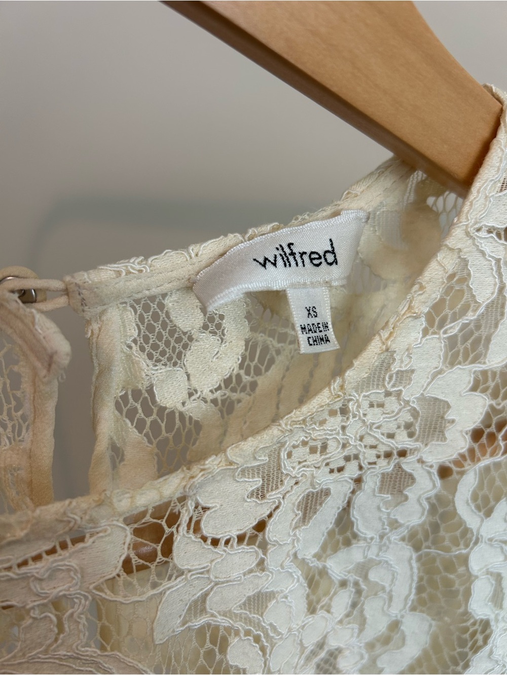 Wilfred Cream Floral Lace Blouse